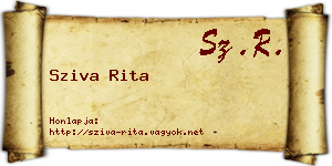 Sziva Rita névjegykártya